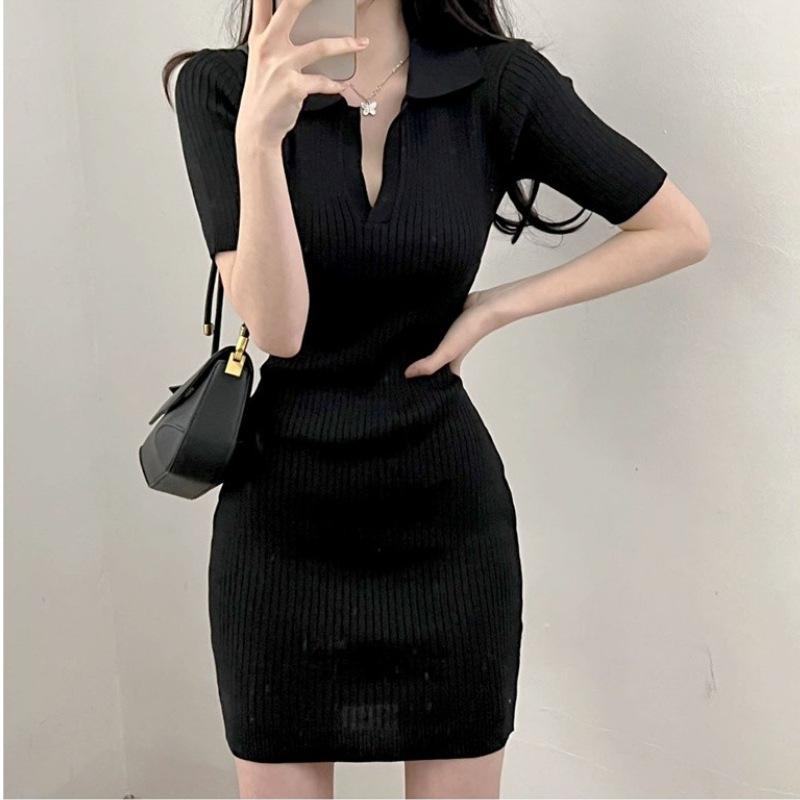 Womens Dresses | Dress with polo collar Clothing Dresses