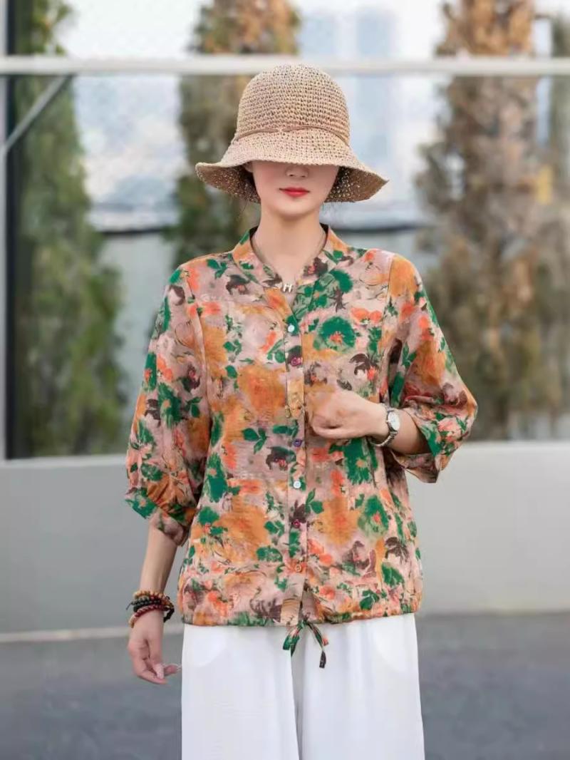 Womens Tops | Shirt with floral pattern Clothing Tops