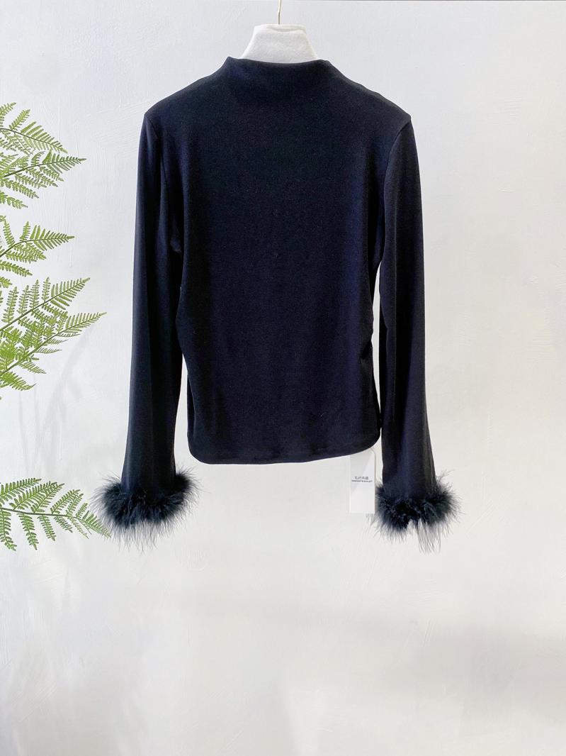 Womens Tops | Shirt with ostrich feathers Clothing Tops